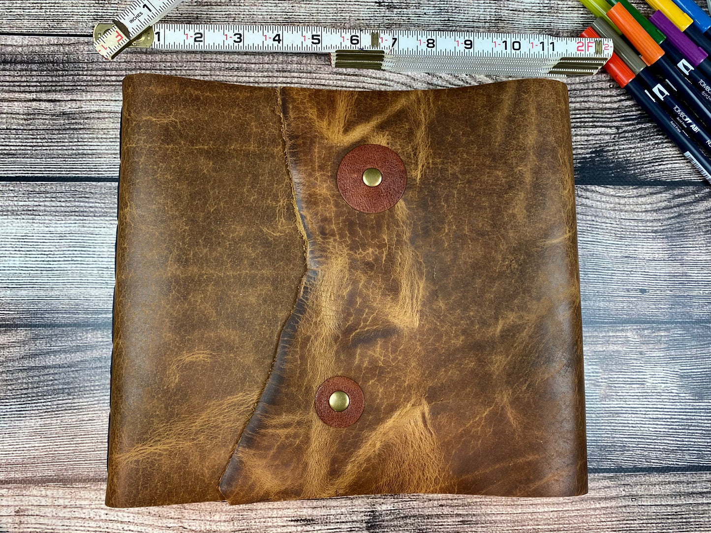 Large Bison Leather Sketchbook