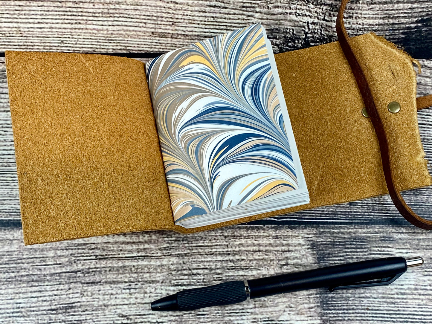 Mini Leather Journal - Golden Bison/Spice
