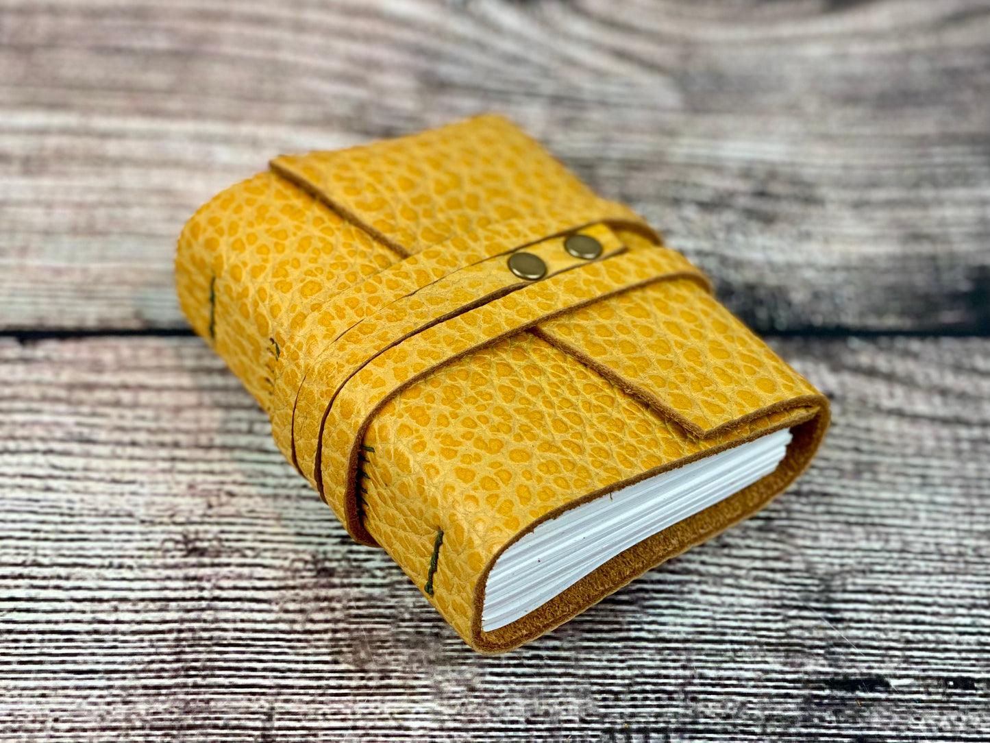 Mini Leather Journal - Golden Bison