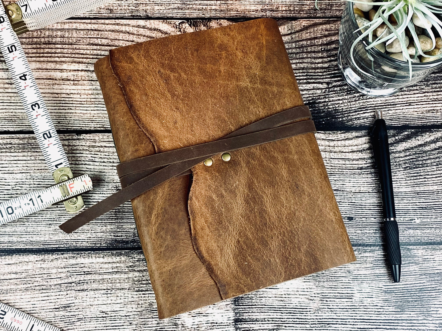 Large Leather Journal - Pecan Bison