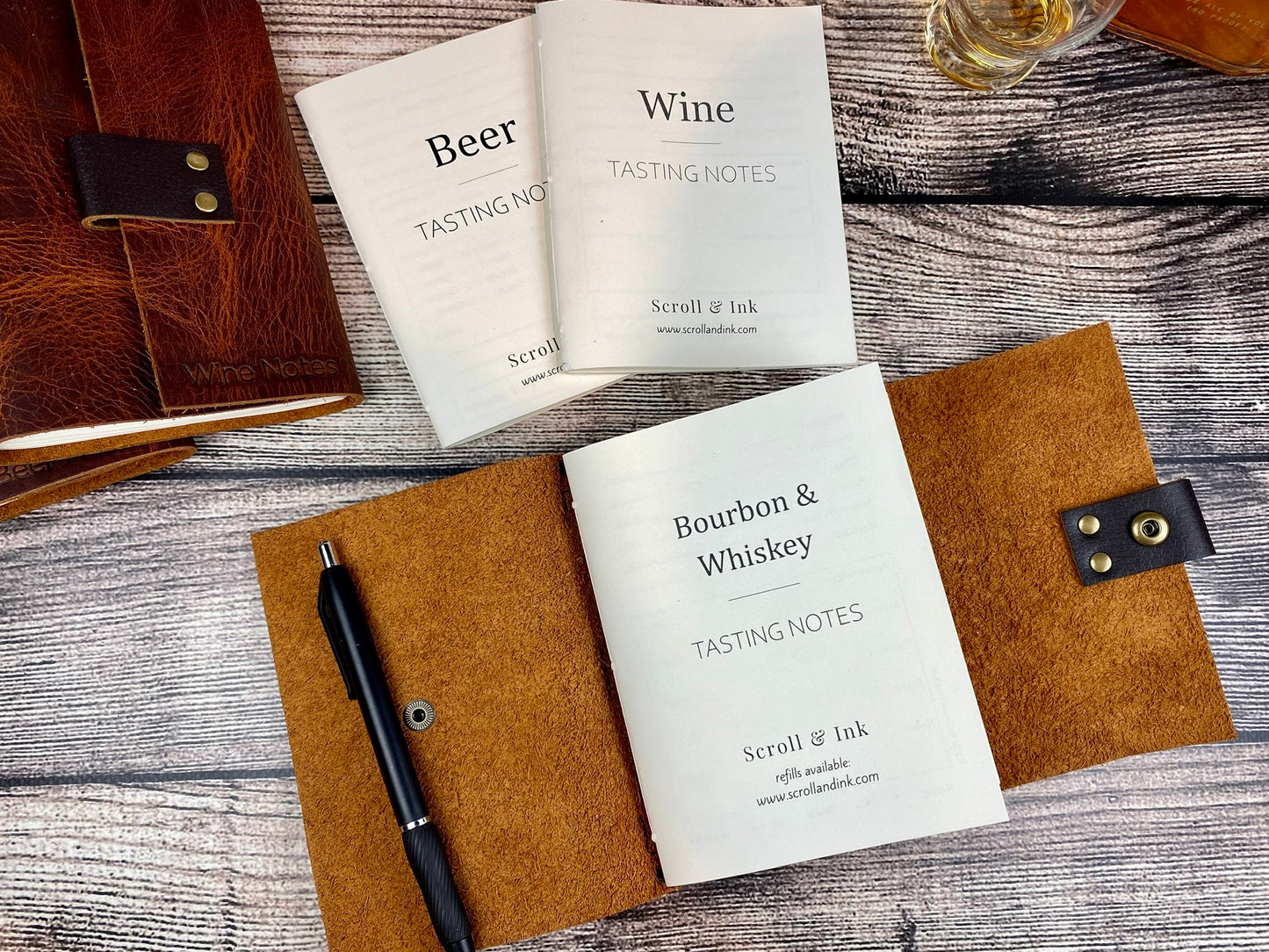 Refillable Journal for Whiskey, Bourbon, Wine or Beer Notes