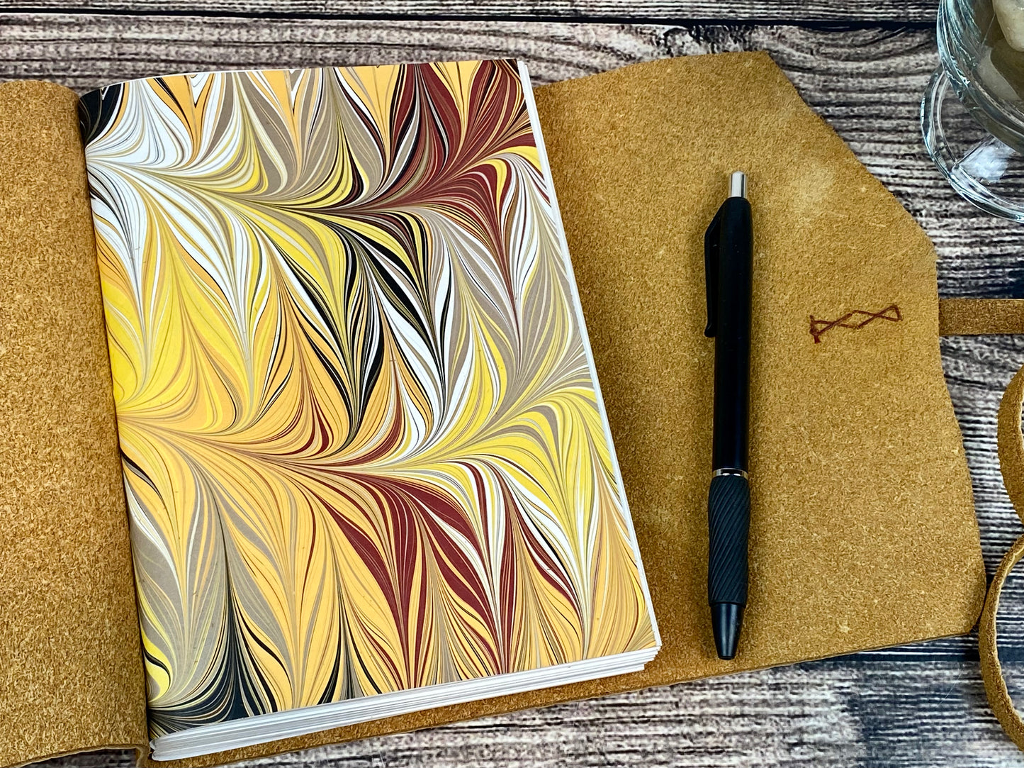 5x7 Leather Journal - Golden Hour