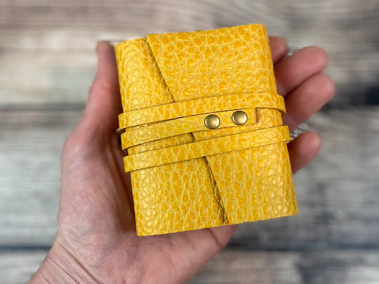 Mini Leather Journal - Golden Bison