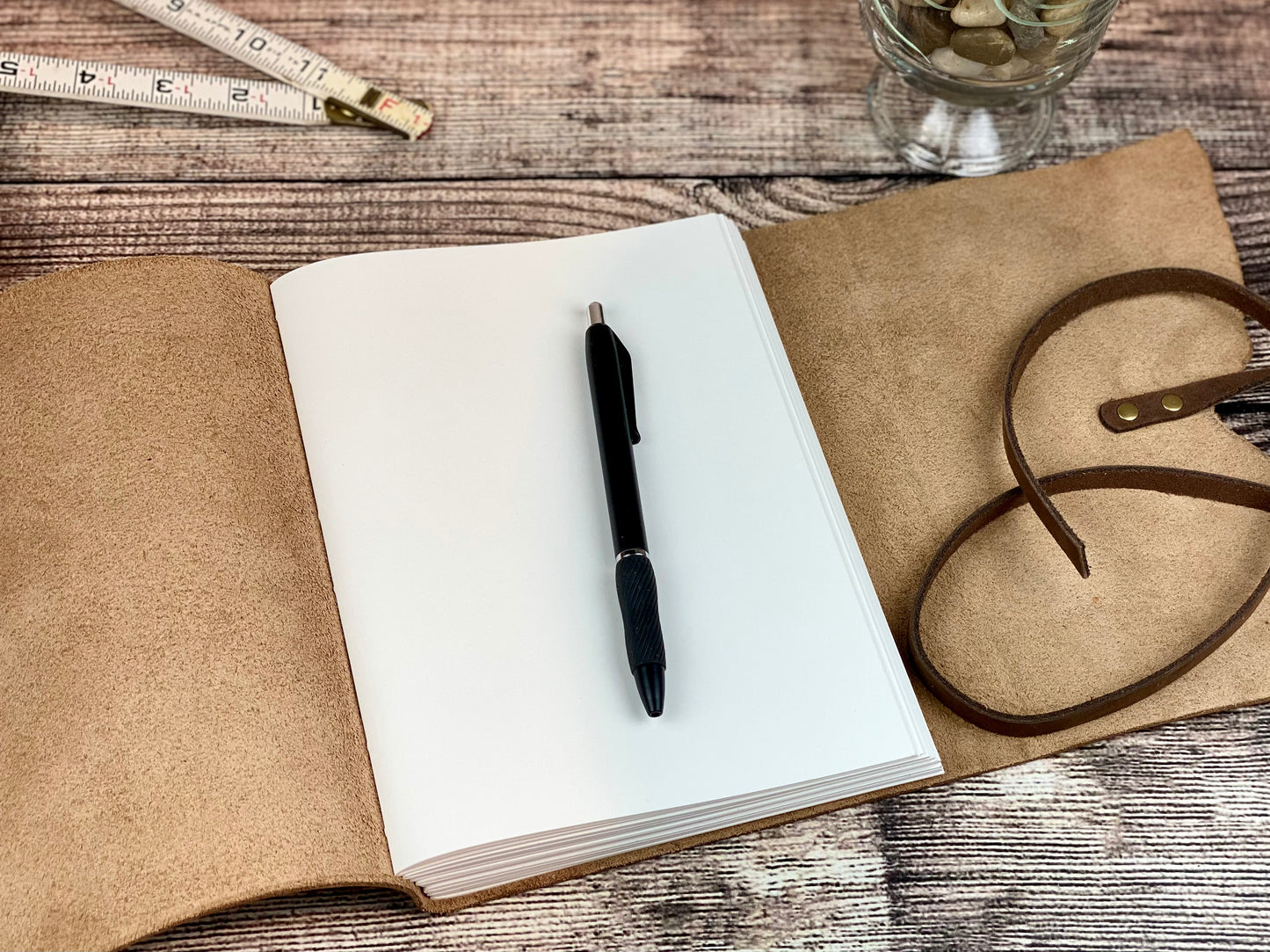 Large Leather Journal - Pecan Bison