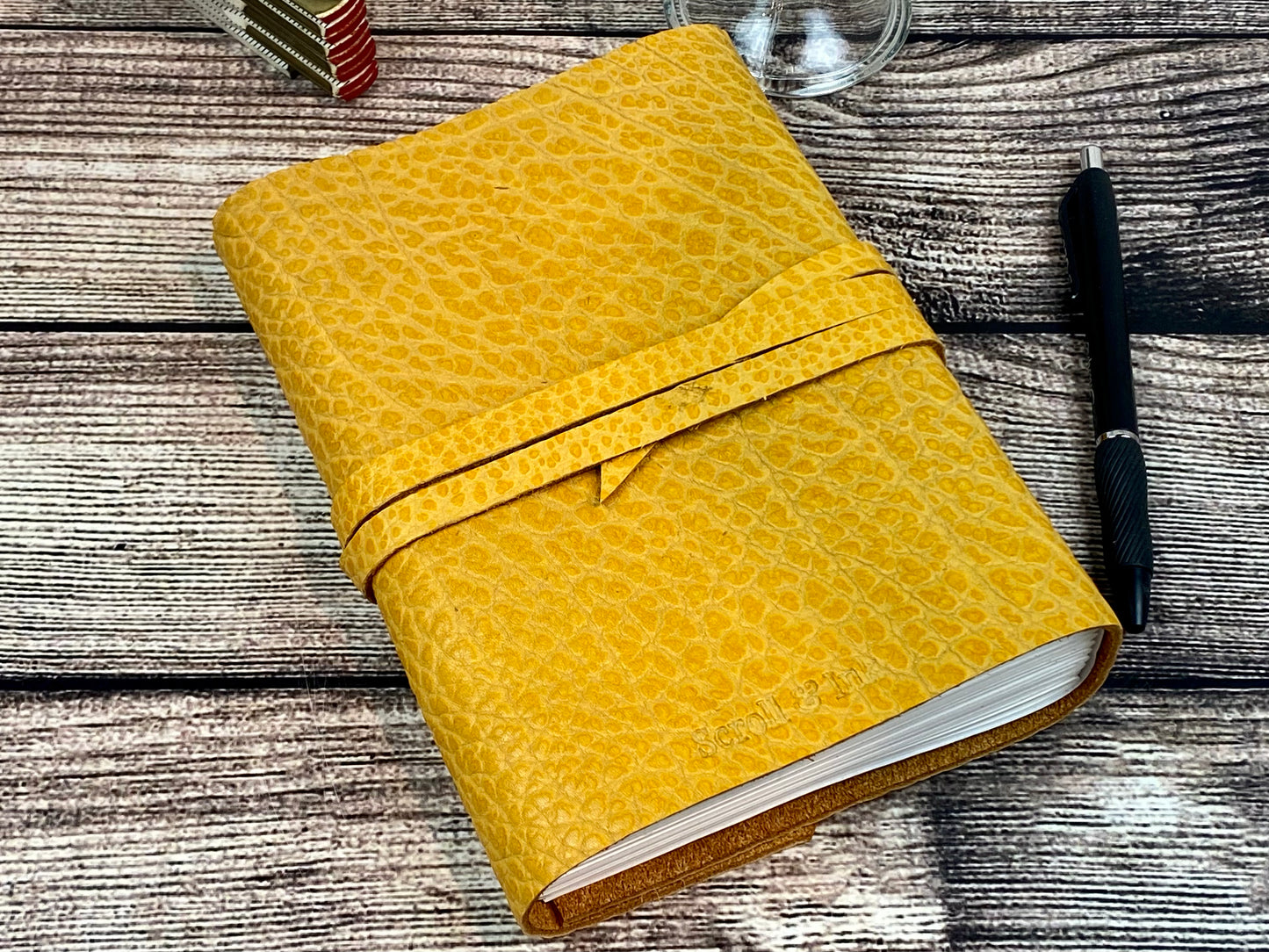 5x7 Lined Bison Leather Journal