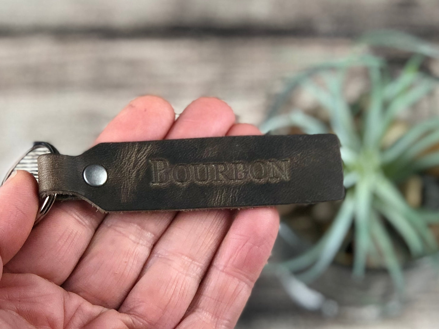 Keychain - Bourbon - in various leathers