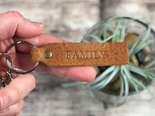 Keychain - Family - in various leathers