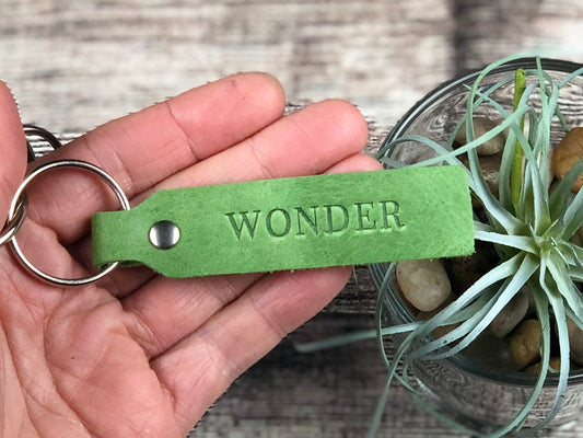 Keychain - Wonder - in various leathers